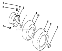 Wheels And Tires Diagram and Parts List for 917289240  Craftsman Lawn Tractor