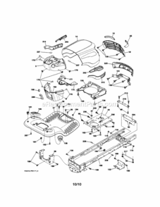 Page B Diagram and Parts List for 917289241  Craftsman Lawn Tractor