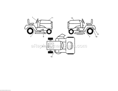 Page H Diagram and Parts List for 917289243  Craftsman Lawn Tractor