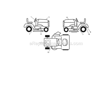 Page H Diagram and Parts List for 917289244  Craftsman Lawn Tractor