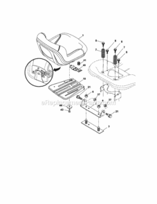 Page F Diagram and Parts List for 917289250  Craftsman Lawn Tractor