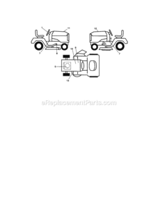 Page H Diagram and Parts List for 917289253  Craftsman Lawn Tractor