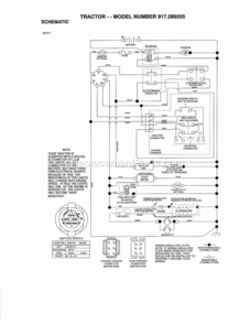 Page K Diagram and Parts List for 917289255  Craftsman Lawn Tractor