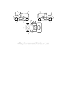 Page H Diagram and Parts List for 917289263  Craftsman Lawn Tractor