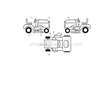 Page H Diagram and Parts List for 917289280  Craftsman Lawn Tractor