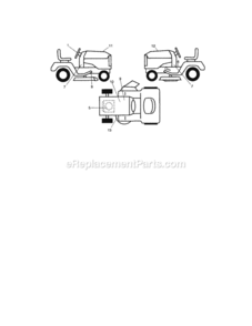 Page H Diagram and Parts List for 917289281  Craftsman Lawn Tractor