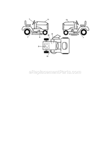 Page H Diagram and Parts List for 917289283  Craftsman Lawn Tractor