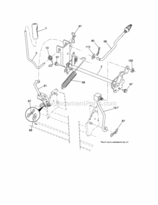 Page J Diagram and Parts List for 917289342  Craftsman Lawn Tractor