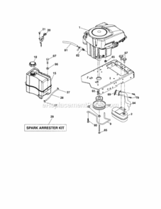 Page D Diagram and Parts List for 917289342  Craftsman Lawn Tractor