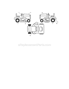 Page F Diagram and Parts List for 917289342  Craftsman Lawn Tractor