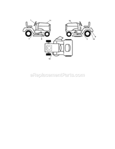 Page F Diagram and Parts List for 917289344  Craftsman Lawn Tractor