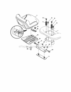 Page H Diagram and Parts List for 917289344  Craftsman Lawn Tractor