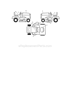 Page H Diagram and Parts List for 917289450  Craftsman Lawn Tractor