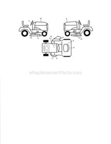 Page H Diagram and Parts List for 917289453  Craftsman Lawn Tractor