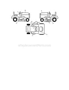 Page H Diagram and Parts List for 917289472  Craftsman Lawn Tractor