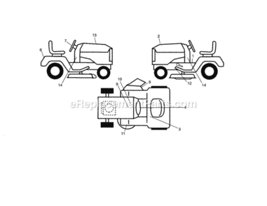 Page H Diagram and Parts List for 917289480  Craftsman Lawn Tractor