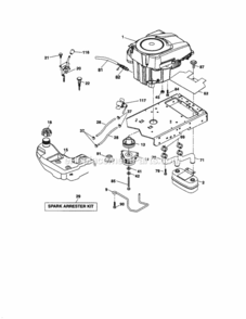 Page D Diagram and Parts List for 917289482  Craftsman Lawn Tractor