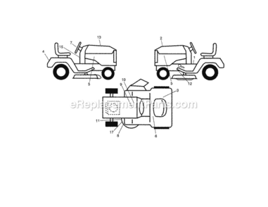 Page H Diagram and Parts List for 917289551  Craftsman Lawn Tractor