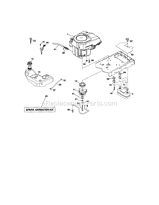 Page E Diagram and Parts List for 917289902  Craftsman Lawn Tractor