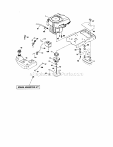Page E Diagram and Parts List for 917289912  Craftsman Lawn Tractor