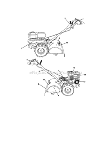 Page G Diagram and Parts List for 917290021  Craftsman Tiller