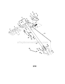 Page A Diagram and Parts List for 917290022  Craftsman Tiller