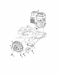 Page C Diagram and Parts List for 917290022  Craftsman Tiller