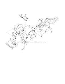 Page E Diagram and Parts List for 917290022  Craftsman Tiller