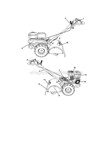 Page G Diagram and Parts List for 917290022  Craftsman Tiller