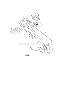 Page A Diagram and Parts List for 917290031  Craftsman Tiller