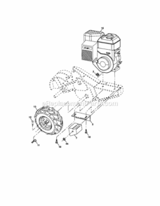 Page C Diagram and Parts List for 917290032  Craftsman Tiller