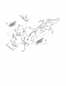 Page E Diagram and Parts List for 917290032  Craftsman Tiller
