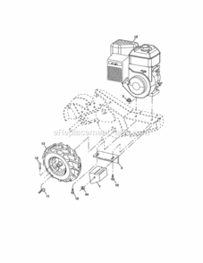 Page C Diagram and Parts List for 917290034  Craftsman Tiller
