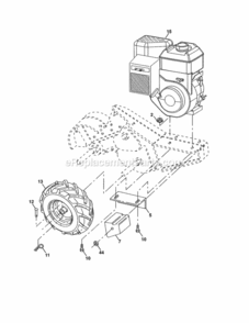 Page C Diagram and Parts List for 917290037  Craftsman Tiller