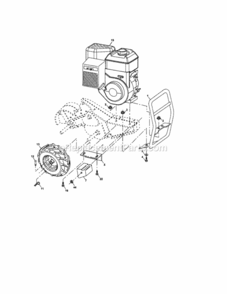 Page C Diagram and Parts List for 917290043  Craftsman Tiller