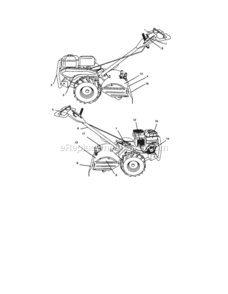 Page G Diagram and Parts List for 917290043  Craftsman Tiller