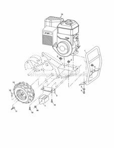 Page C Diagram and Parts List for 917290048  Craftsman Tiller