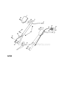 Page A Diagram and Parts List for 917291481  Craftsman Tiller