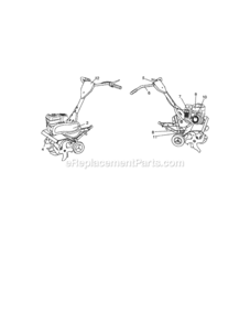 Page F Diagram and Parts List for 917291482  Craftsman Tiller