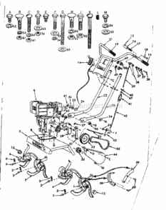 Page A Diagram and Parts List for 917291580  Craftsman Tiller