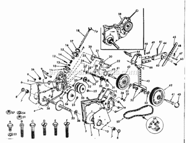 Page B Diagram and Parts List for 917291580  Craftsman Tiller