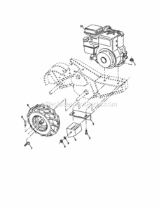 Page C Diagram and Parts List for 917292040  Craftsman Tiller