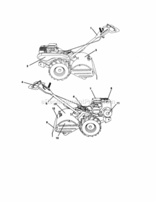 Page G Diagram and Parts List for 917292040  Craftsman Tiller
