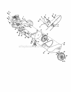 Page B Diagram and Parts List for 917292041  Craftsman Tiller