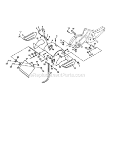 Page E Diagram and Parts List for 917292041  Craftsman Tiller