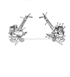 Page F Diagram and Parts List for 917292200  Craftsman Tiller