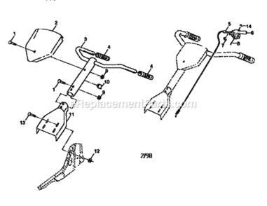 Page A Diagram and Parts List for 917292300  Craftsman Tiller