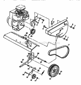 Page B Diagram and Parts List for 917292300  Craftsman Tiller