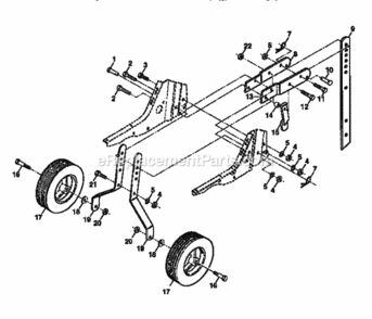 Page C Diagram and Parts List for 917292300  Craftsman Tiller