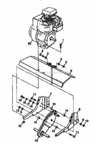 Part Location Diagram of 9056R574 Craftsman Shield Tine